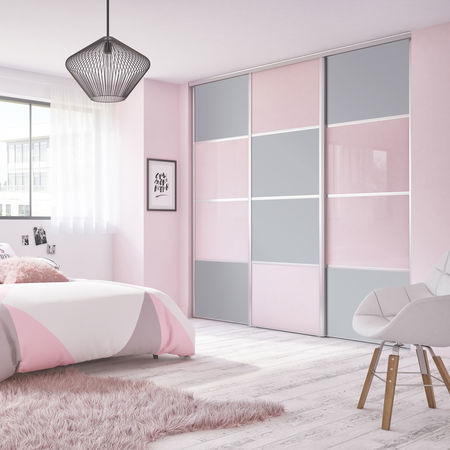FACADE-DE-PLACARD-COULISSANTE-3-PORTES-DECOR-GRIS-GALET-VERRE-LAQUE-ROSE-PASTEL